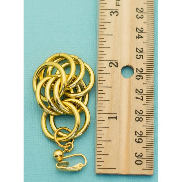 Vintage Long Chain Hoop Earrings by Avon E23 - Picture 4 of 4